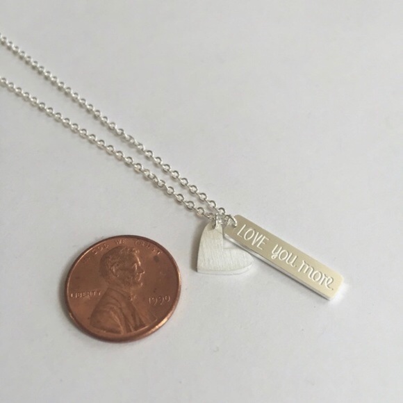 3 for $25⚡️love you more heart bar tag necklace - Picture 5 of 6